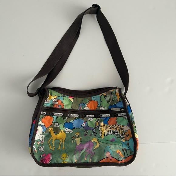 Vintage Y2K LeSportsac Multicolor Animal Print Bag - Picture 2 of 9